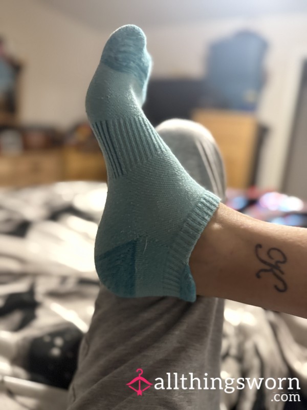 Cotton Ankle Socks Turquoise