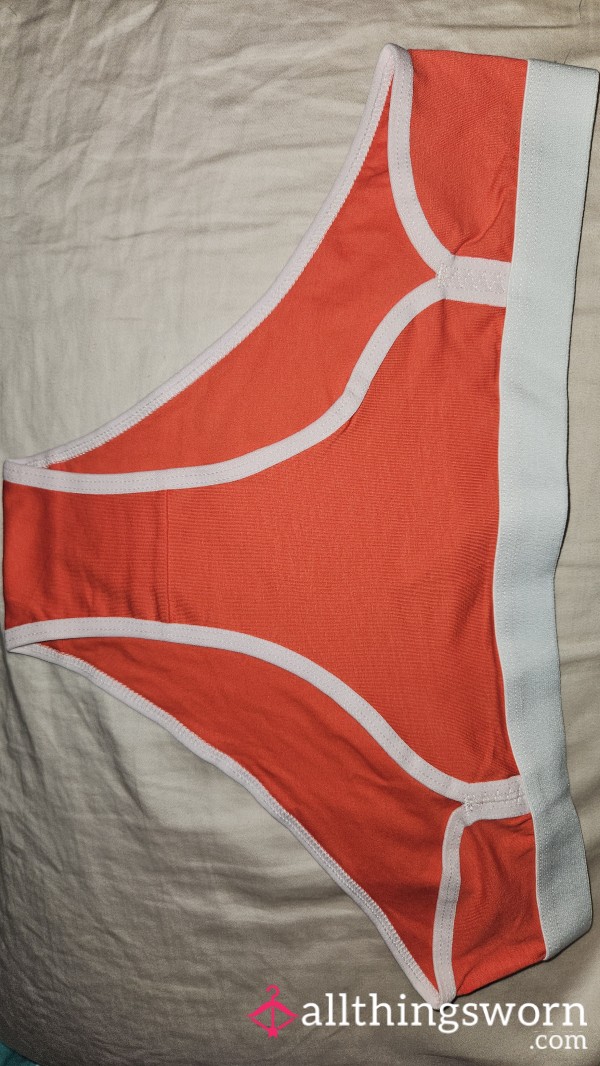 Orange Cotton Bikini Brief Panty