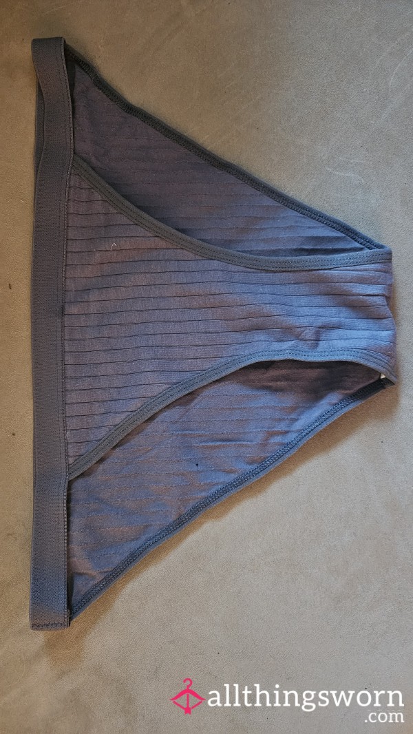 Dark Gray Cotton Bikini Cut Panty