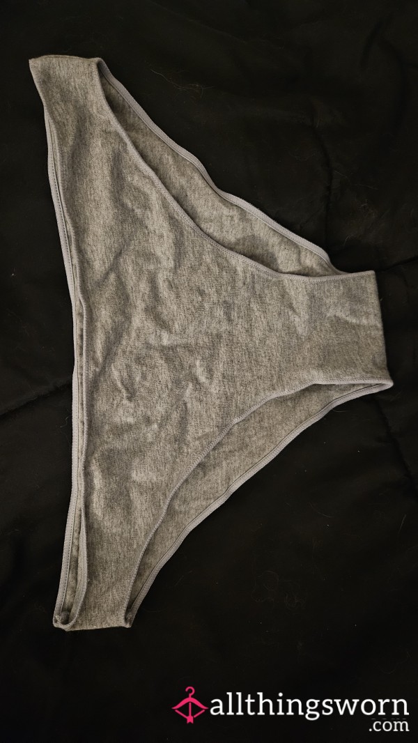 Gray Cotton Bikini Panty