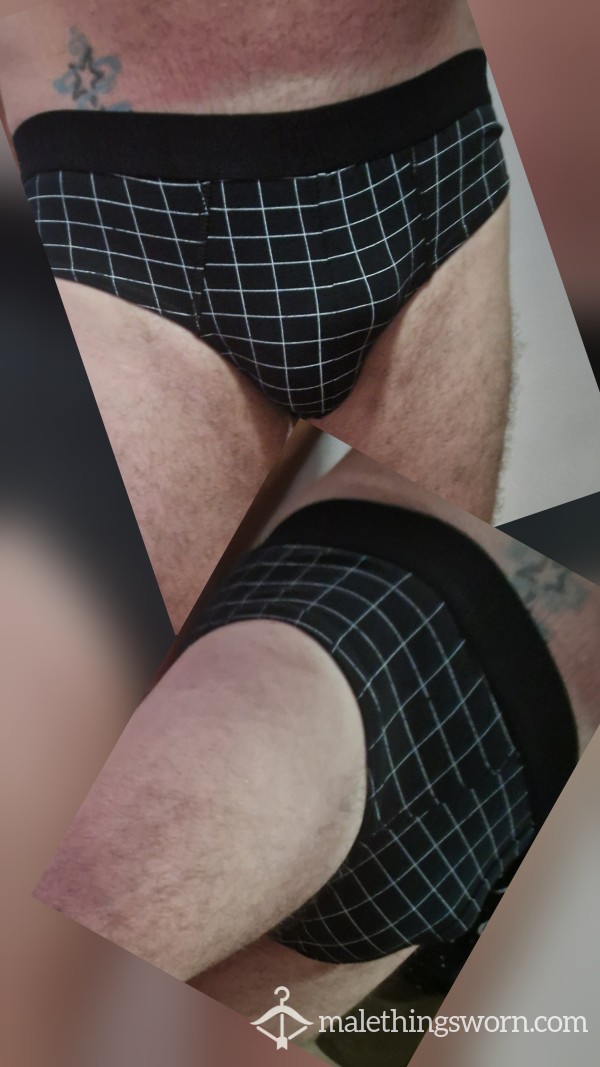 Cotton  Black Check Briefs