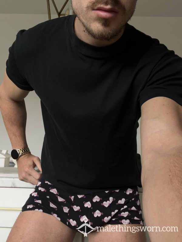Cotton Black Lounge / Bed T Shirt