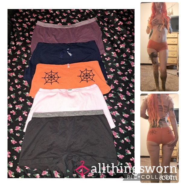 Cotton Boy Shorts, Hanes And Victoria's Secret, Small