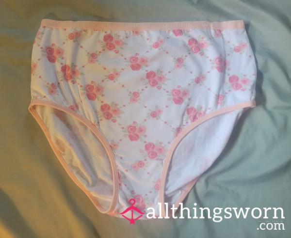 Flor*l Cotton Brief, Granny Panties - Full Hip - Laura Ashley