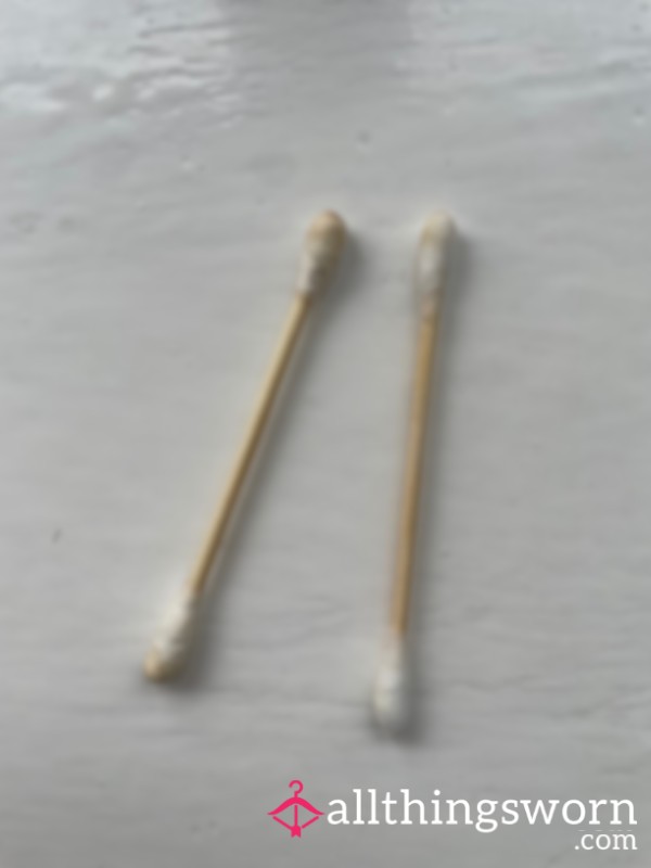 Cotton Buds With Earwax, Want Them? 👂💋😈