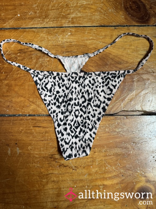 🤎🐆 Cotton Cheetah Print G-string, XXL, VS