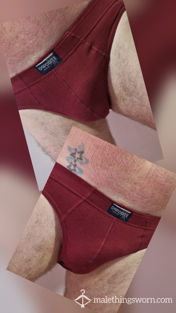 Cotton  Dark Red Briefs