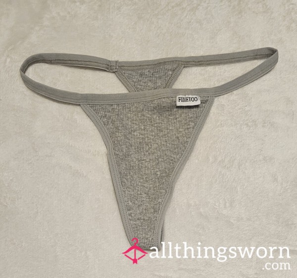 Cotton G-string: Grey