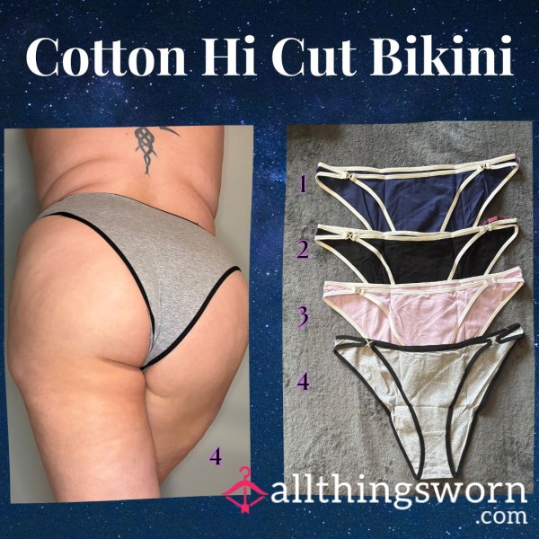 Cotton High Cut Bikini
