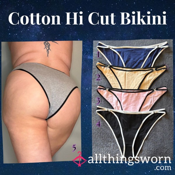 Cotton High Cut Bikini
