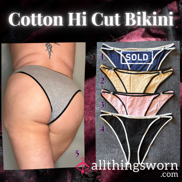 Cotton High Cut Bikini