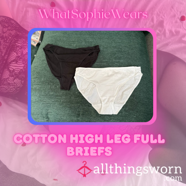 Cotton High Leg Full Briefs