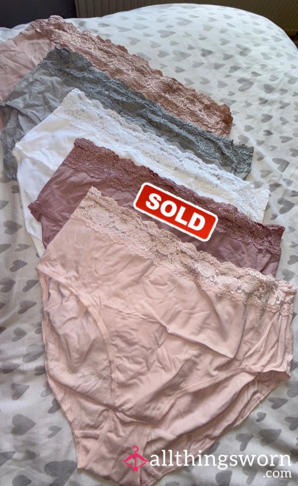 Cotton & Lace Fullbacks - BBW Size 24 😈