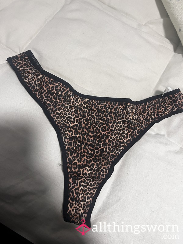 Cotton Leopard Print Thongs🐱🖤