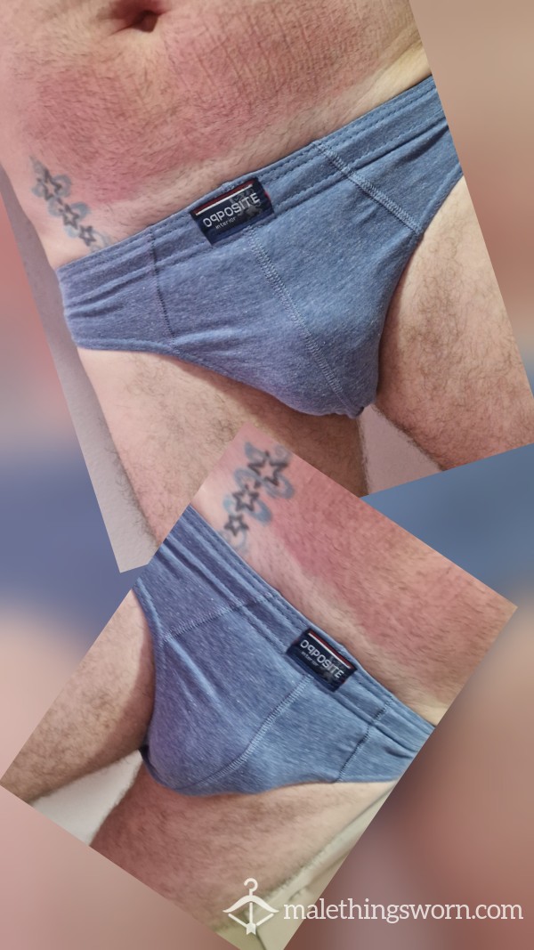 Cotton  Light Blue Briefs