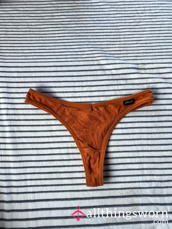 Cotton Orange Panty - Worn To Your Liking 🧡