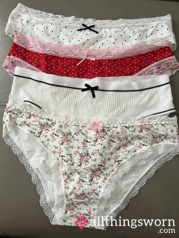 Cotton Panties Covered In Pu**y Cream