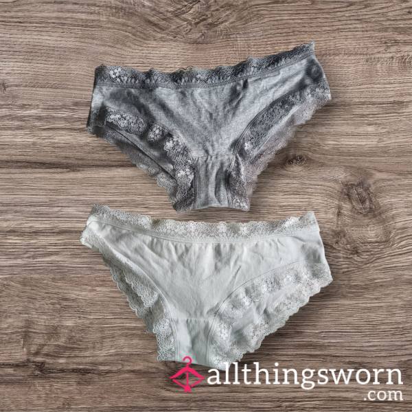 Cotton Panties With Lace Trim