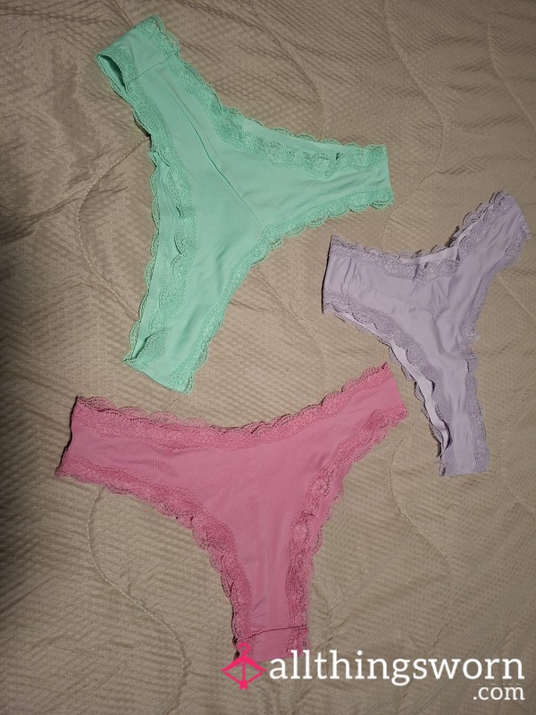 Cotton Panties With Lace Trim