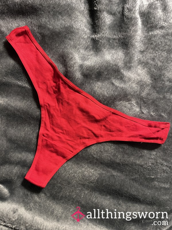 Cotton Red Thongs❤️