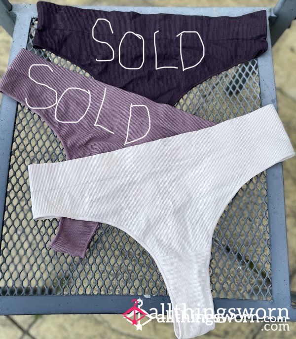 Sale Last Pair Remaining! Cotton Seamless Thongs- Pick Your Colour