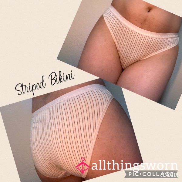 Cotton Striped Bikini