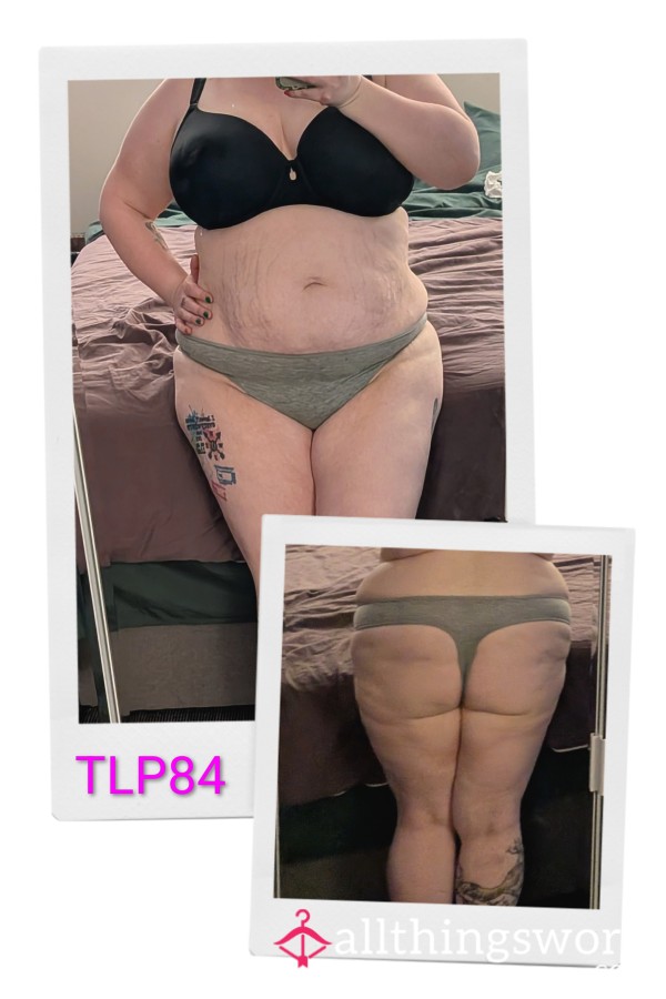 Cotton Thong Grey
