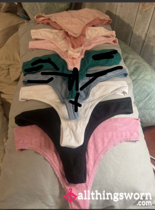 Cotton Thong Panty Comes With Seven Day Wear Pick Your Pair