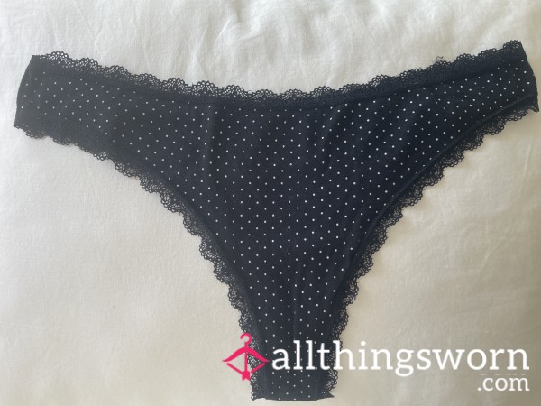 Cotton Thong – Worn 24 Hours