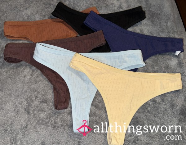Cotton Thongs. Pick A Color