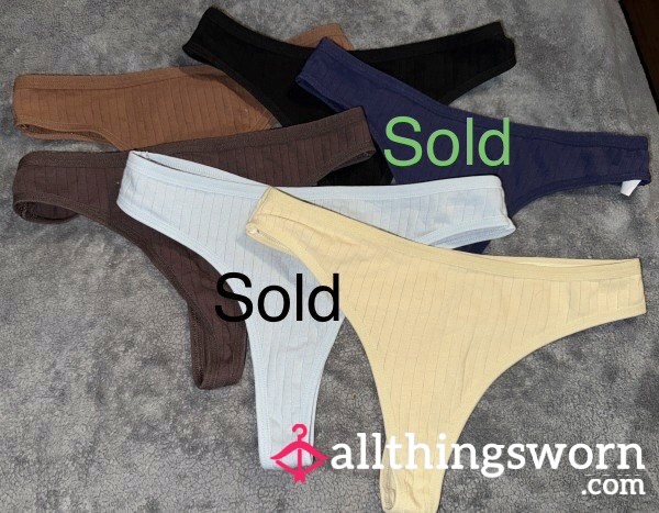 Cotton Thongs. Pick A Color