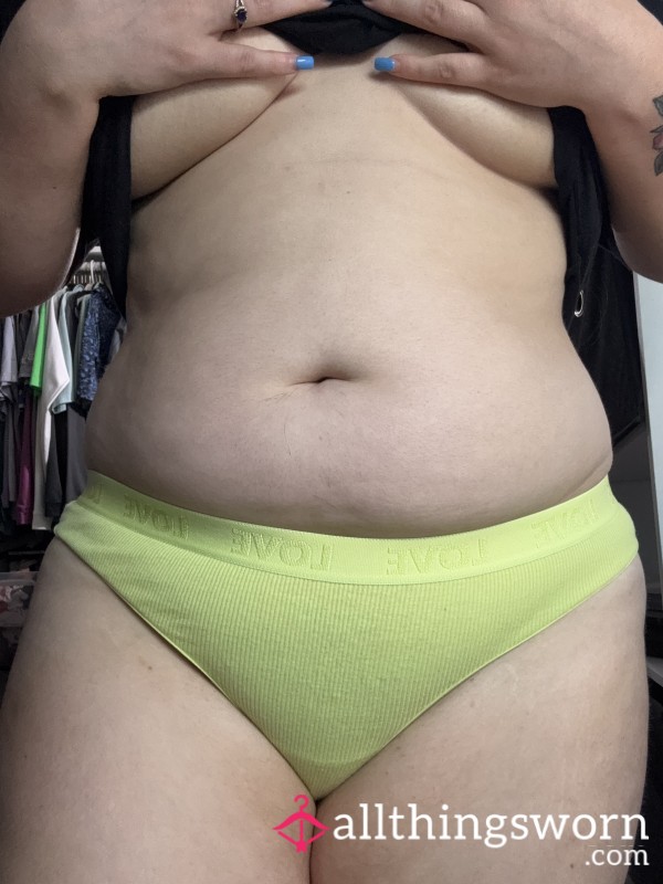 Cotton Yellow Love Thong