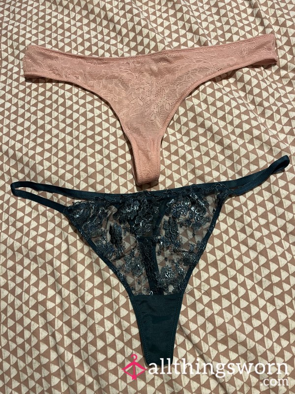 BLUE THONG SOLD! Couple Of Colourful Thongs. 24 Hour Wear As Standard, If You Want Extras They Are £5 Per Day. £15 Per Pair With Free Postage In The UK Only.