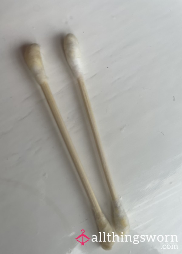 Couple Of Used Cotton Buds, Oopsy For The Extra Earwax Tonight 👅👅👅
