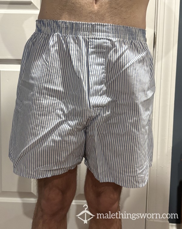 Covington Striped Boxers - Blue & White - Medium