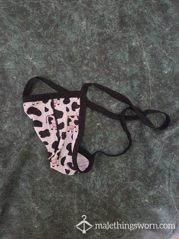 Cow Print G-String Thong