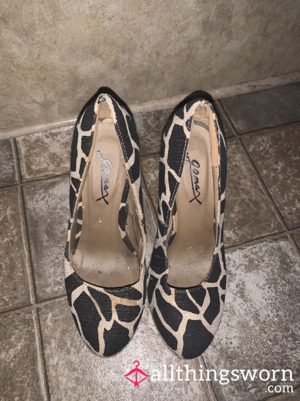 Cow Print Heels