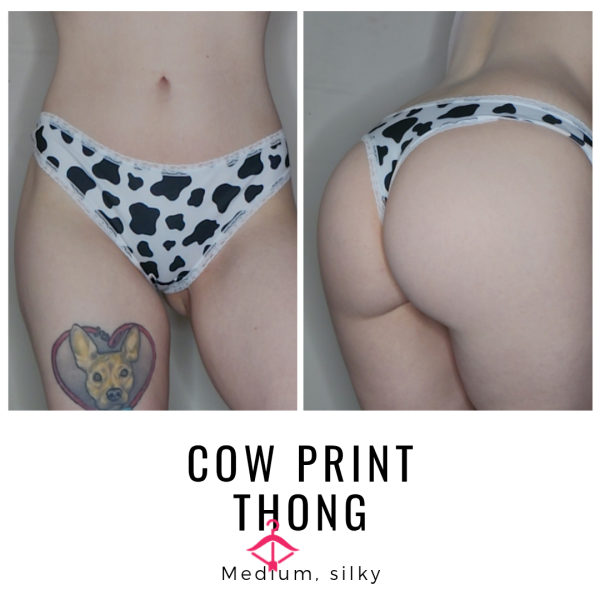 COW PRINT THONG