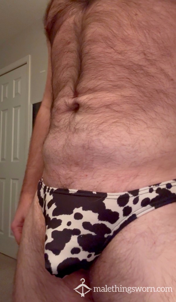 Cowprint Thong