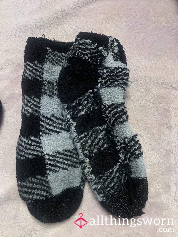 Cozy Plaid Fuzzies Socks