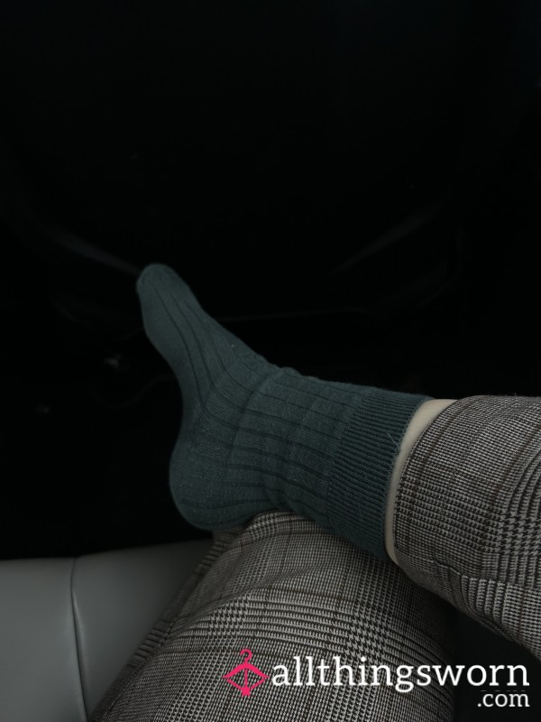 Cozy Ribbed Socks After A Long Day 💚