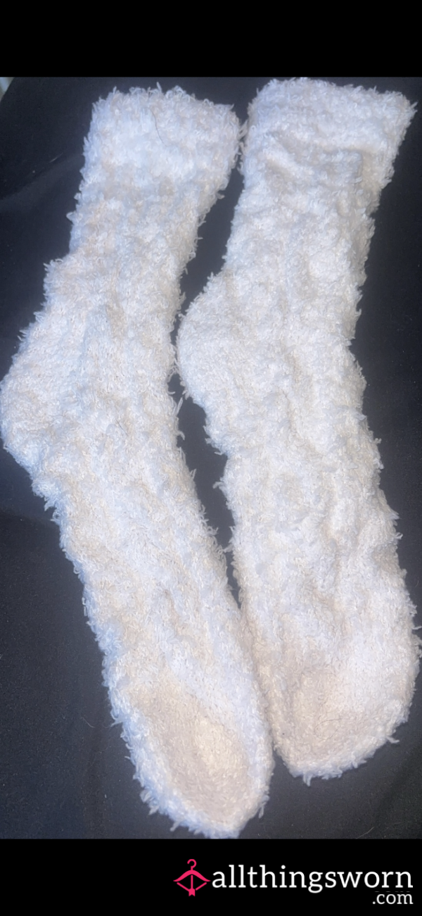 White Fluffy Socks – Soft, Cozy & Strongly Scented 🤍✨