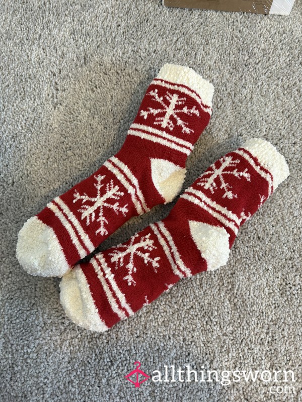 Cozy Worn Christmas Socks