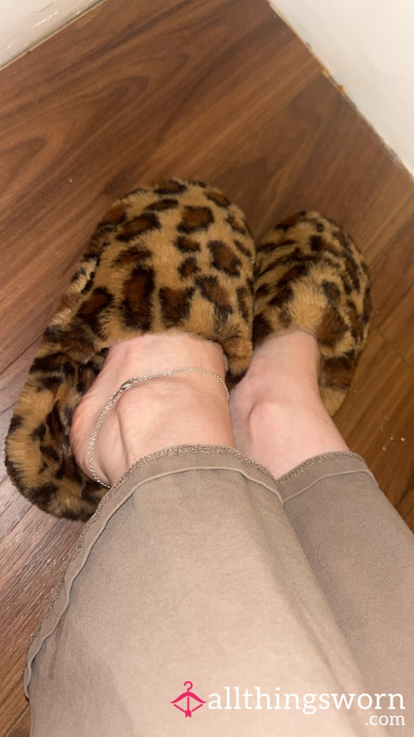 Worn Leopard Print Slippers Scented & Intimate🐆💋