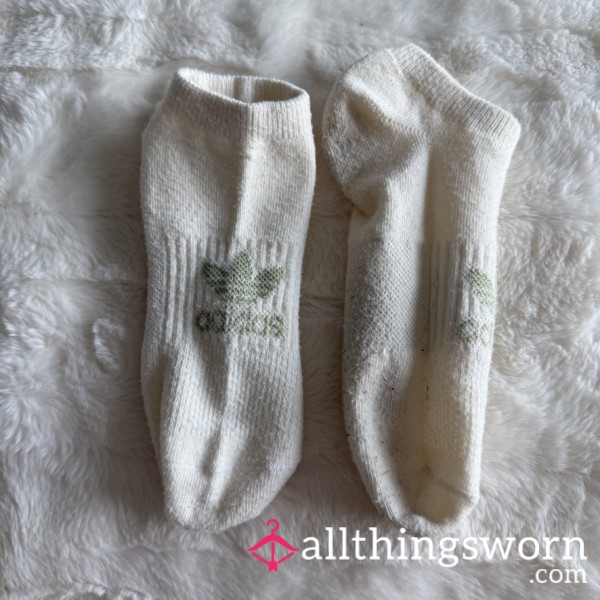 Cream Adidas Ankle Socks