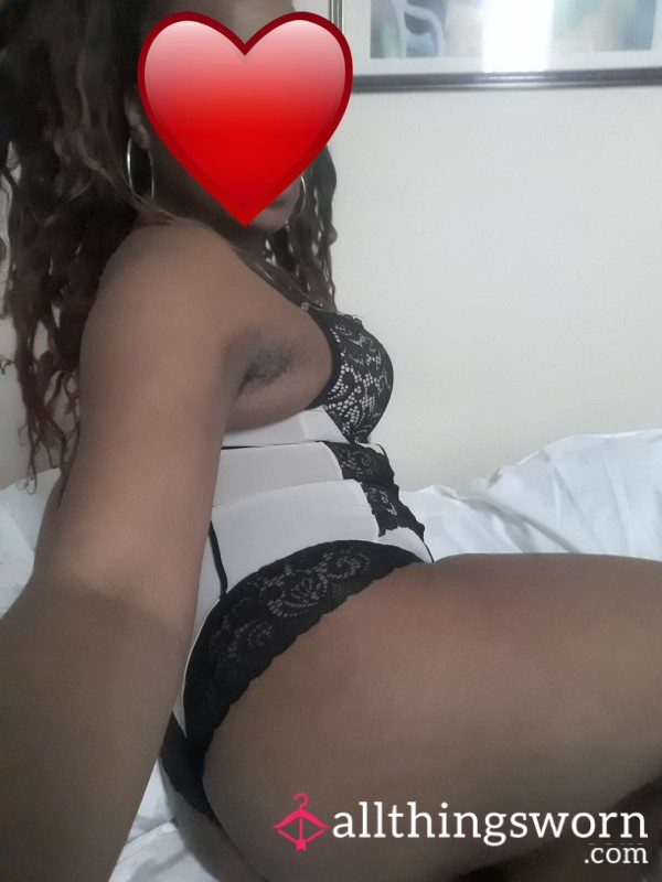 Cream And Black Bodysuit