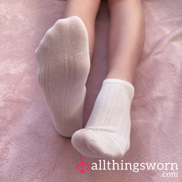 Cream Ankle Socks - 48hr Wear 🤍