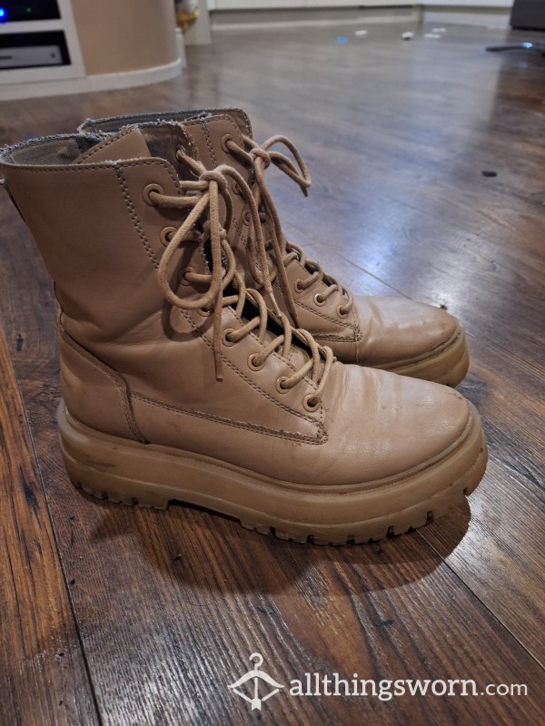 Cream Boots