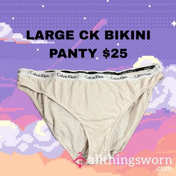 CREAM COLORED CALVIN KLEIN PANTIES