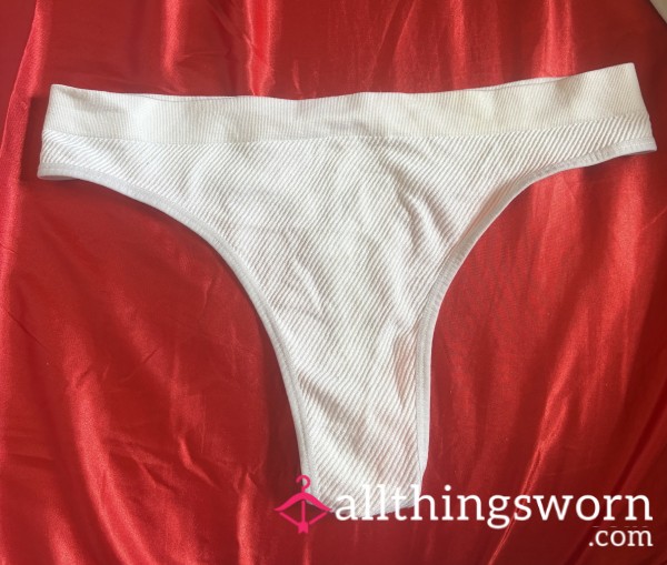 Cream Cotton Thong 🤍